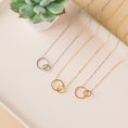 Load image into Gallery viewer, 2 Linked Circles Necklace