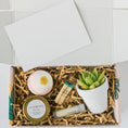 Load image into Gallery viewer, a box with a succulent plant, a potted plant, and some
