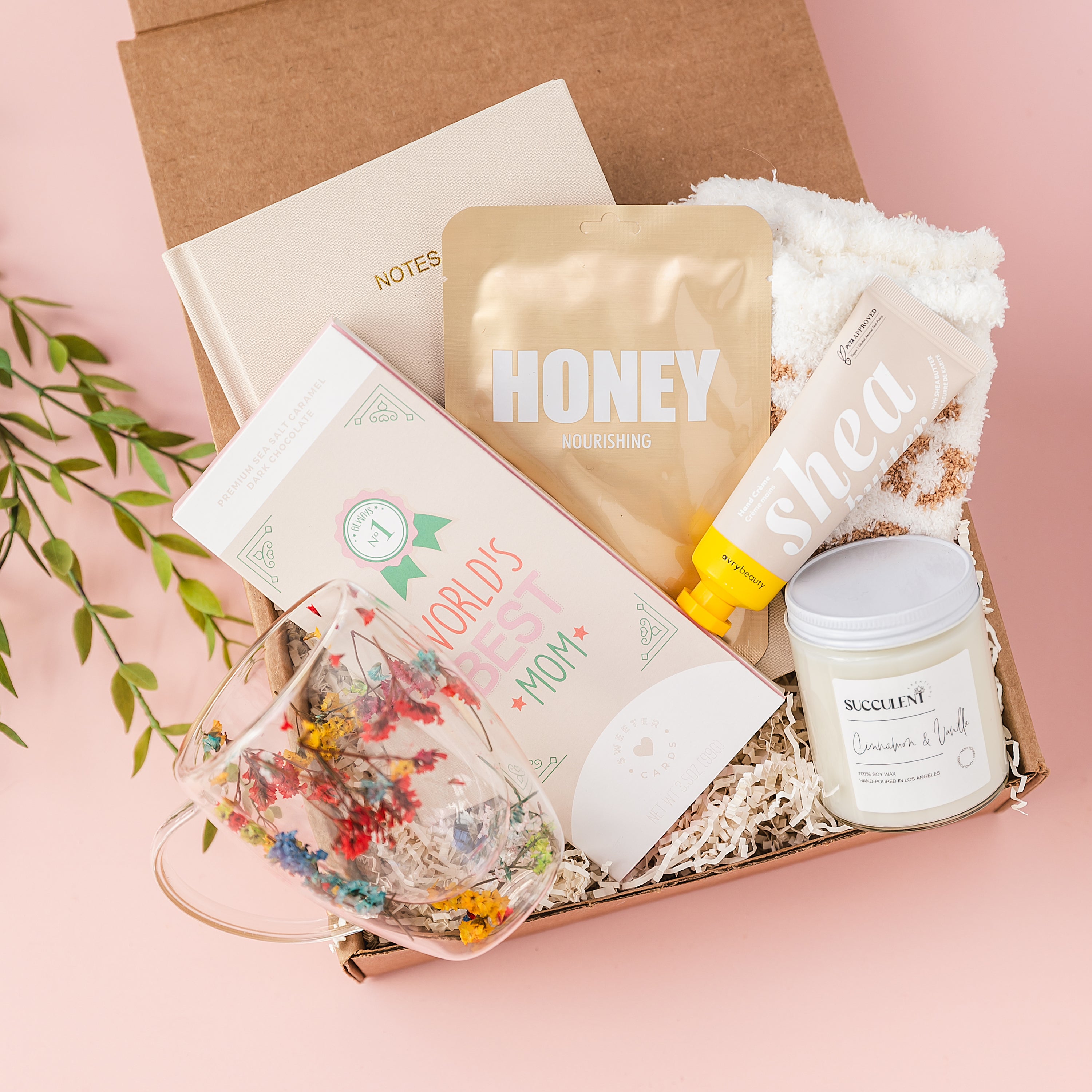 a box with a variety of items inside of it
