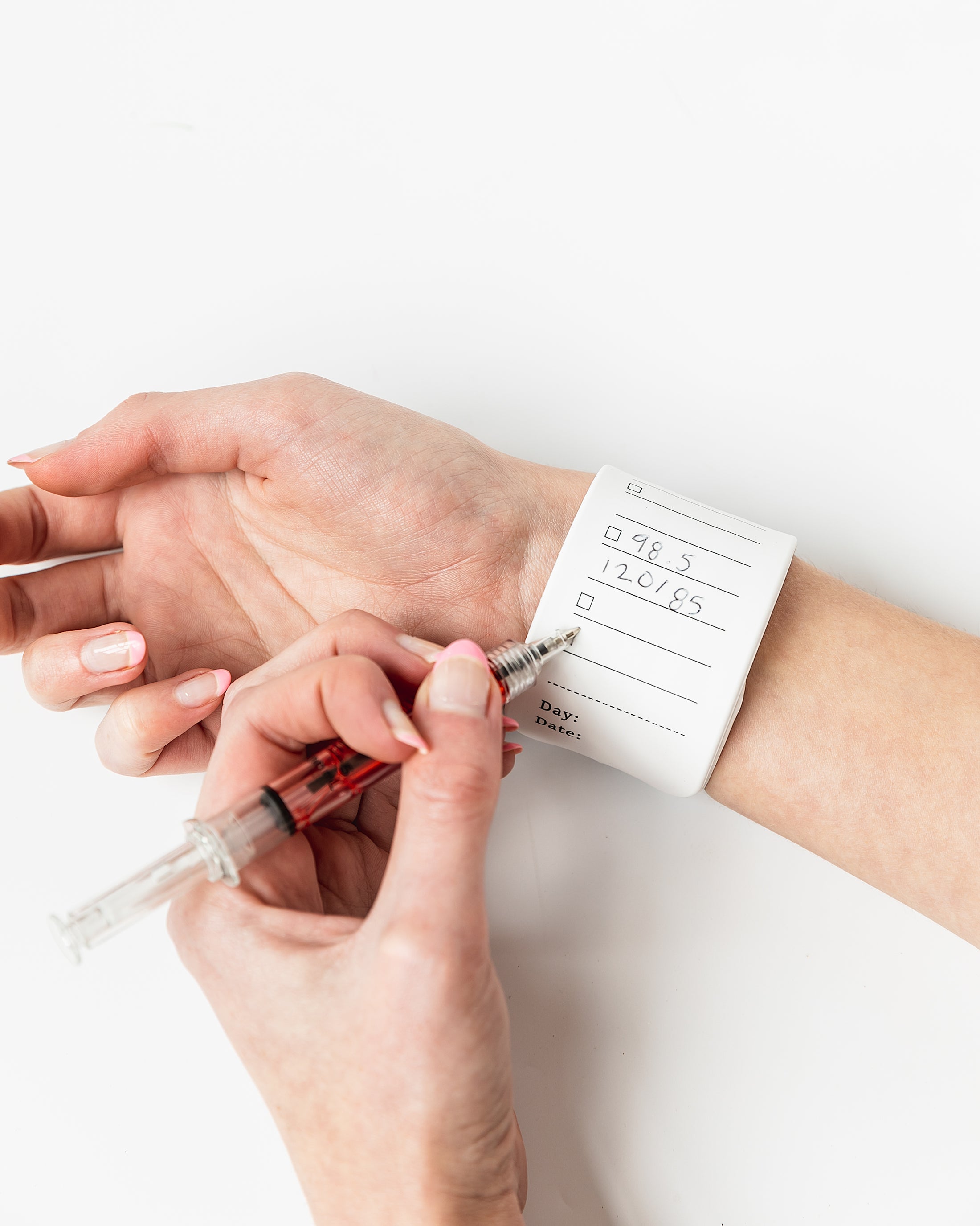 a woman is holding a sy in her hand