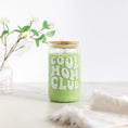 Load image into Gallery viewer, a green mason jar with a straw in it
