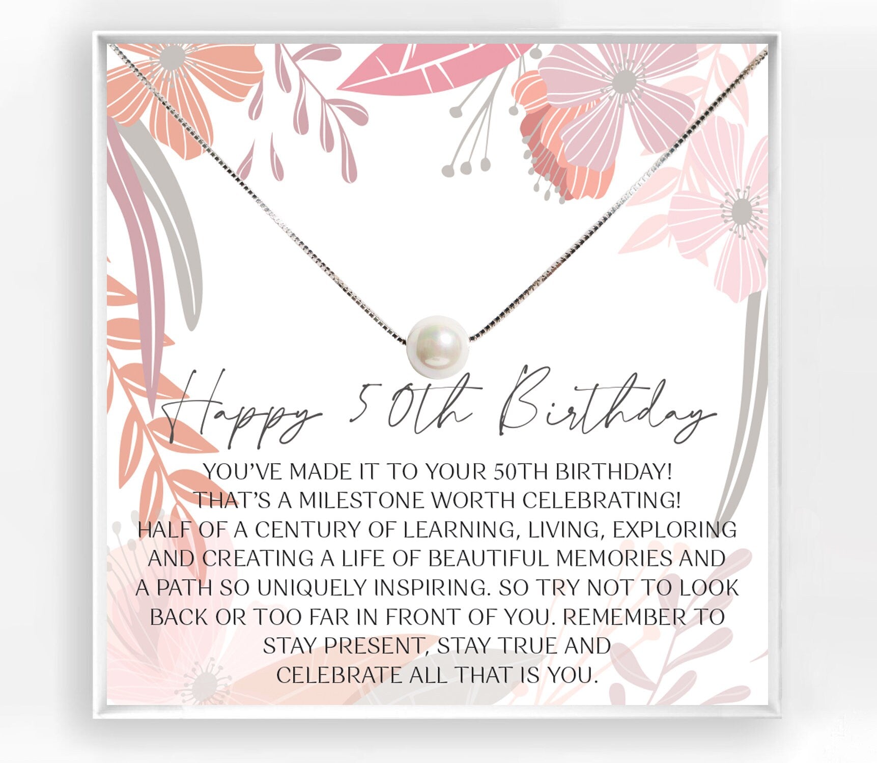 50th Birthday Necklace