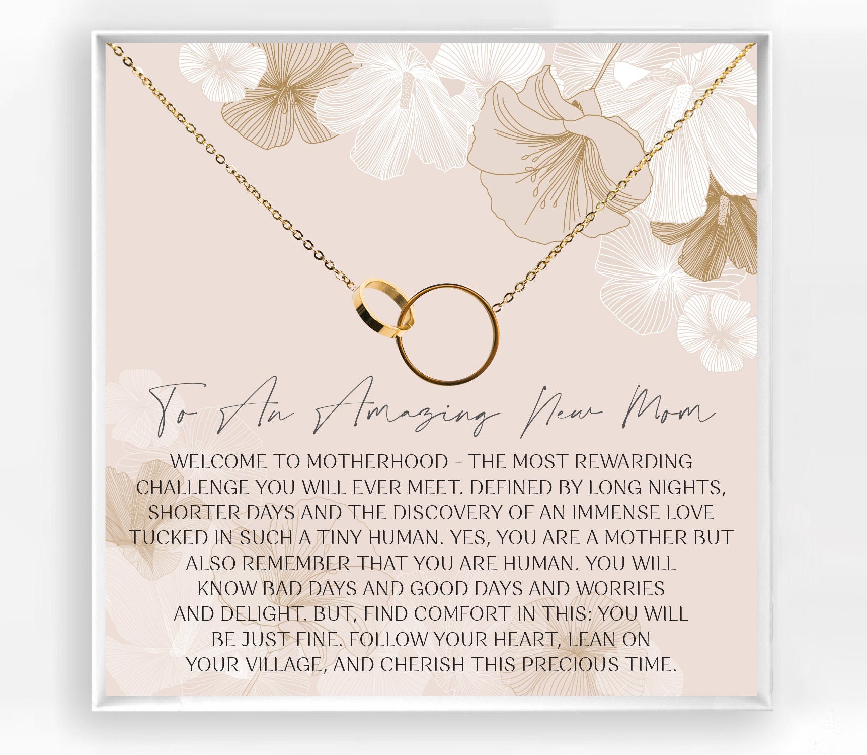 "New Mom" Congratulations Necklace