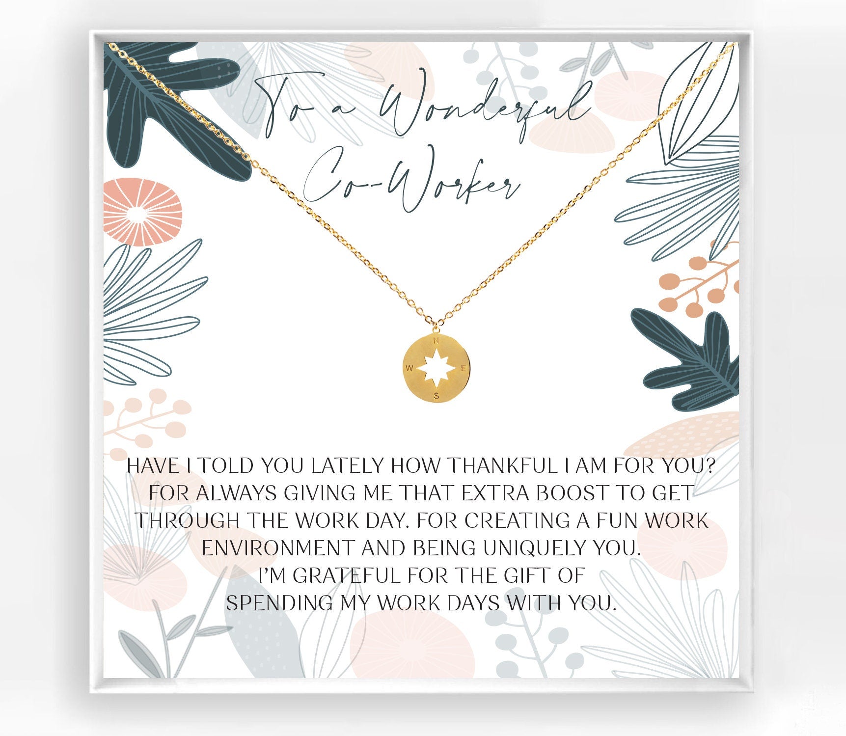 Coworker Appreciation Necklace