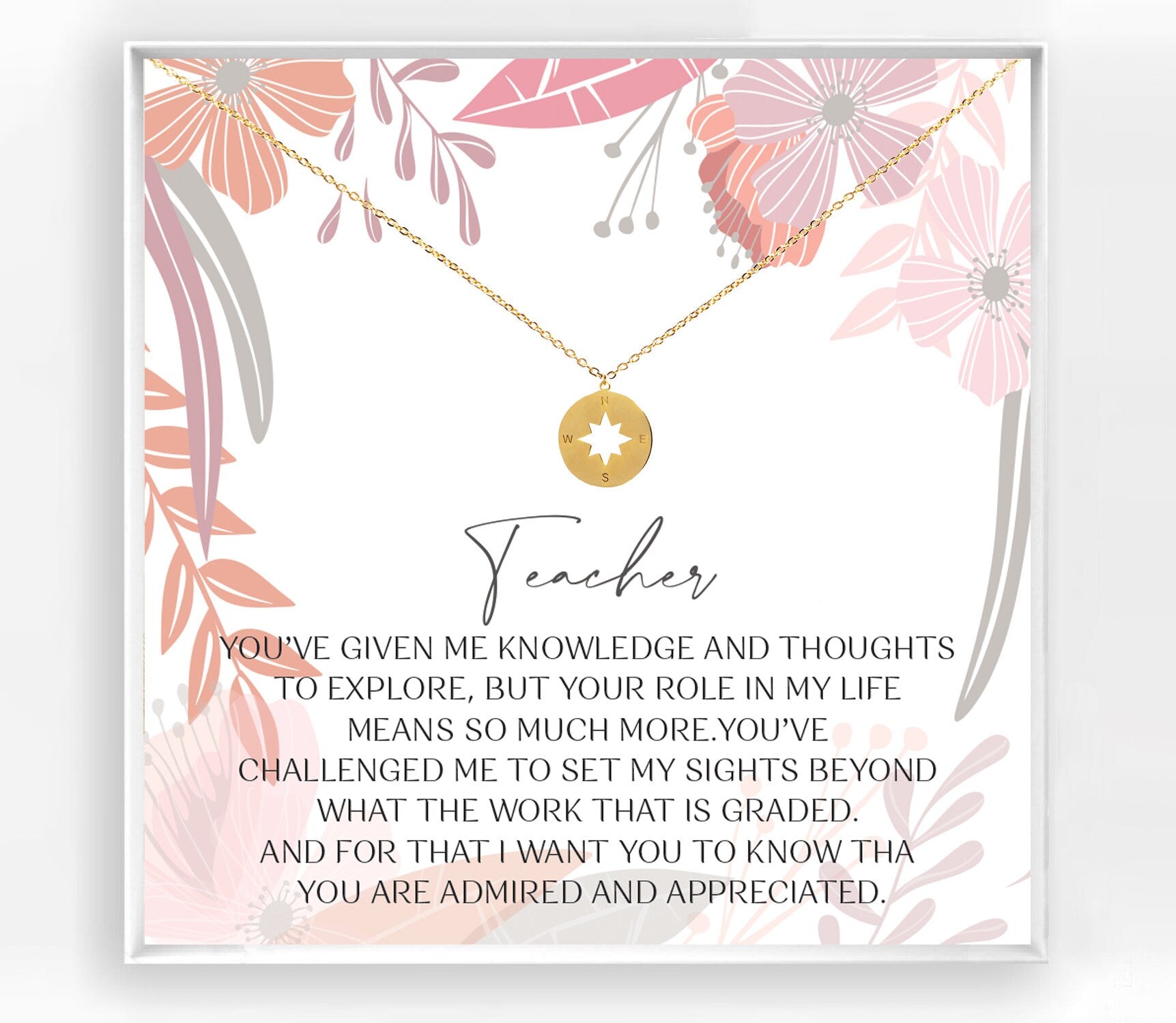 Teacher Appreciation Necklace