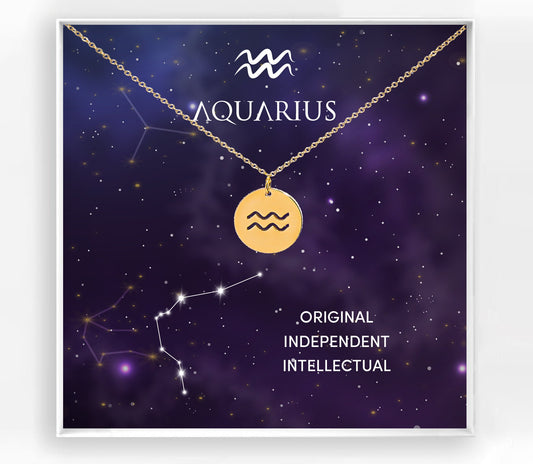 Aquarius Zodiac Necklace