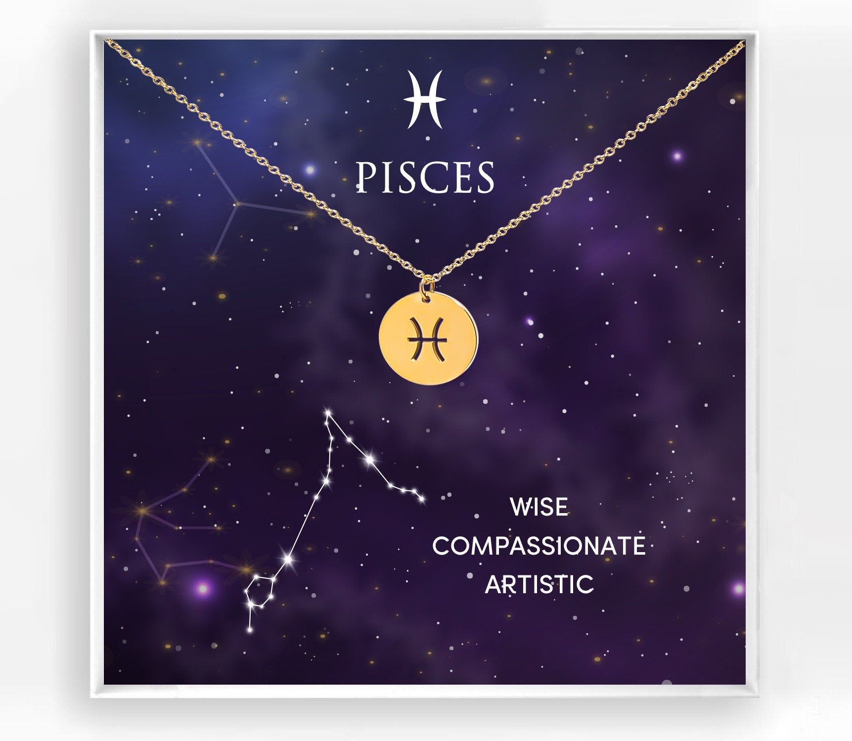 Pisces Zodiac Necklace