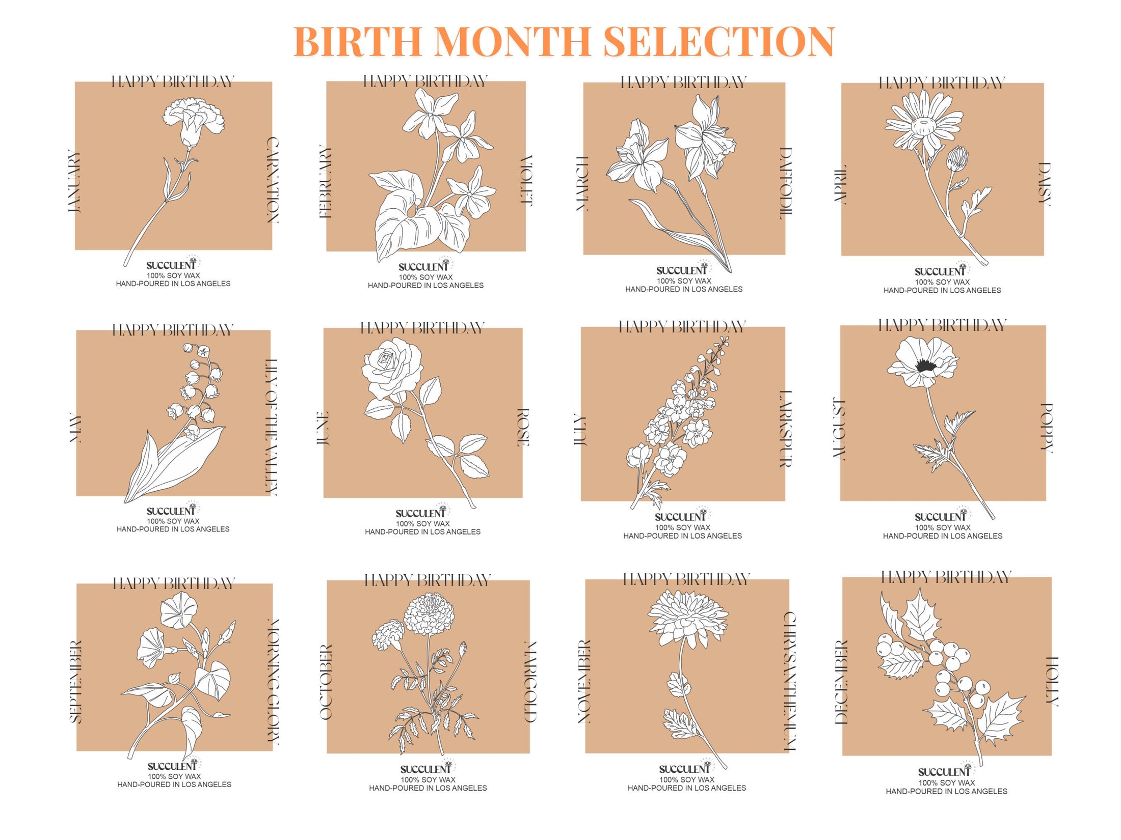 Birth Month Flower Birthday Gift